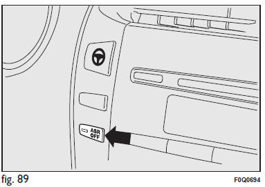 INSERIMENTO/DISINSERIMENTO DEL SISTEMA ASR