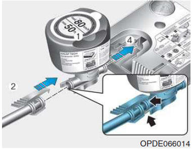 Uso del kit di riparazione pneumatico