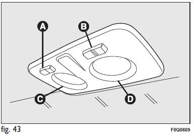 PLAFONIERA ANTERIORE CON LUCI SPOT