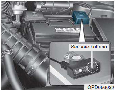 Disattivazione del sensore batteria