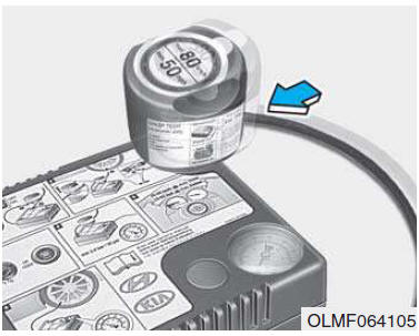 Uso del kit di riparazione pneumatico