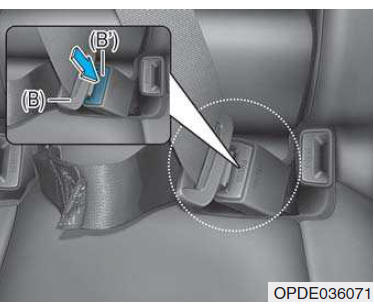 Cintura di sicurezza posteriore centrale 